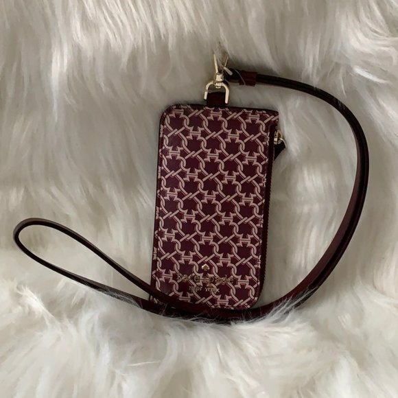 KATE SPADE Spade Link ID Lanyard Case Pink Multi